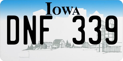IA license plate DNF339