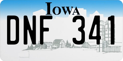 IA license plate DNF341