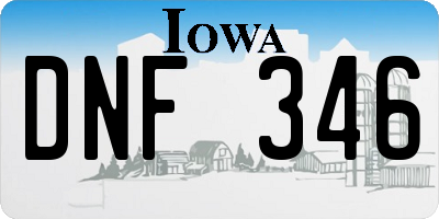 IA license plate DNF346