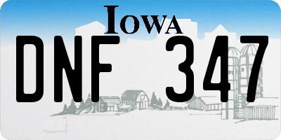 IA license plate DNF347