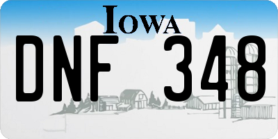 IA license plate DNF348