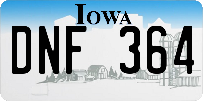 IA license plate DNF364
