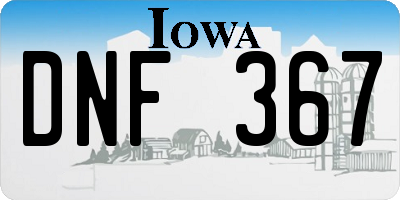 IA license plate DNF367