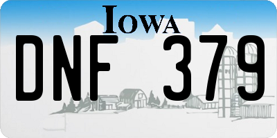 IA license plate DNF379