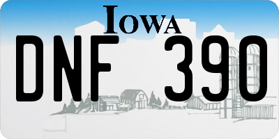 IA license plate DNF390