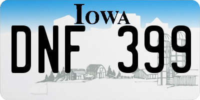 IA license plate DNF399