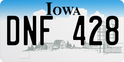 IA license plate DNF428