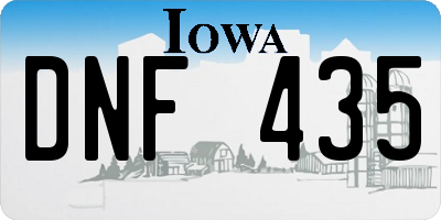 IA license plate DNF435