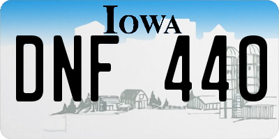 IA license plate DNF440