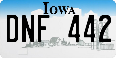 IA license plate DNF442
