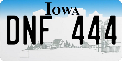 IA license plate DNF444