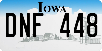 IA license plate DNF448