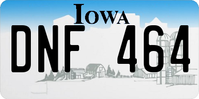 IA license plate DNF464