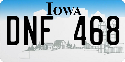 IA license plate DNF468