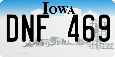 IA license plate DNF469