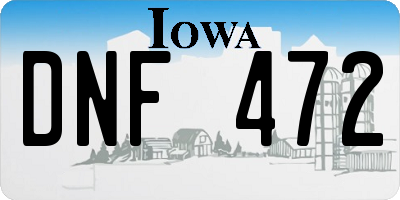 IA license plate DNF472