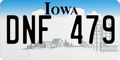 IA license plate DNF479