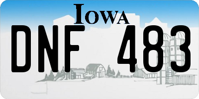 IA license plate DNF483