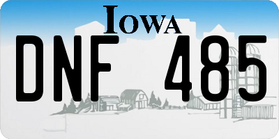 IA license plate DNF485