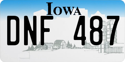 IA license plate DNF487