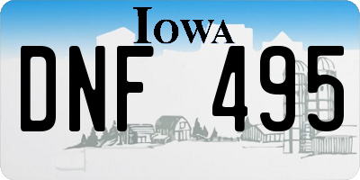 IA license plate DNF495
