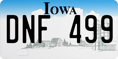 IA license plate DNF499