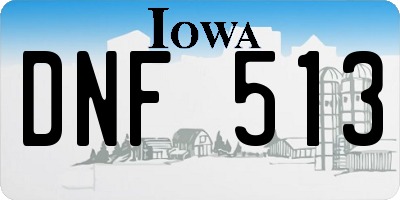 IA license plate DNF513