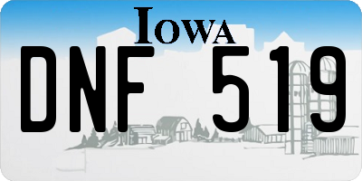 IA license plate DNF519
