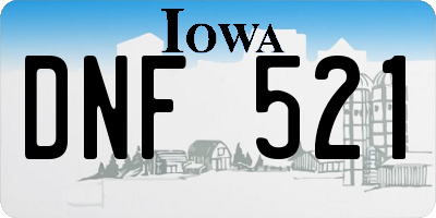 IA license plate DNF521