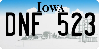 IA license plate DNF523