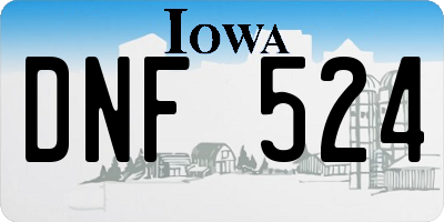 IA license plate DNF524
