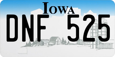IA license plate DNF525