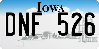 IA license plate DNF526