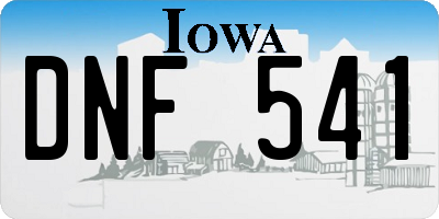 IA license plate DNF541