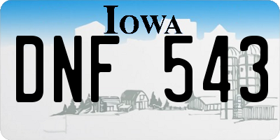 IA license plate DNF543