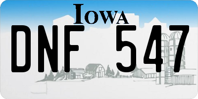 IA license plate DNF547