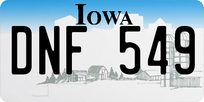 IA license plate DNF549