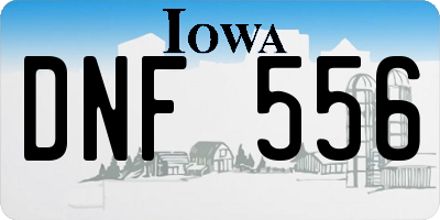 IA license plate DNF556