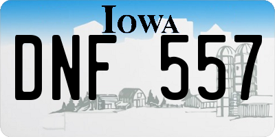 IA license plate DNF557