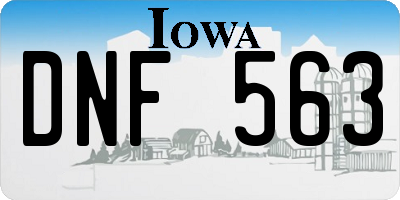 IA license plate DNF563