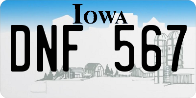IA license plate DNF567