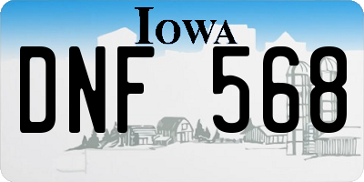 IA license plate DNF568