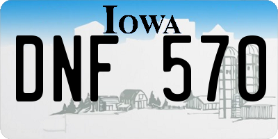 IA license plate DNF570