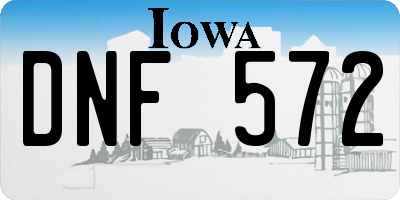 IA license plate DNF572