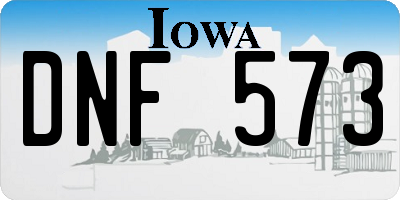 IA license plate DNF573