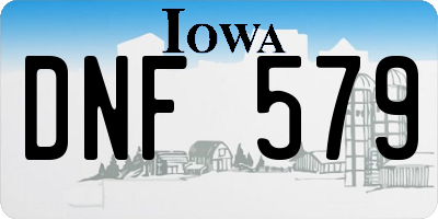 IA license plate DNF579