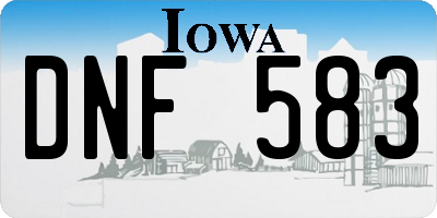 IA license plate DNF583