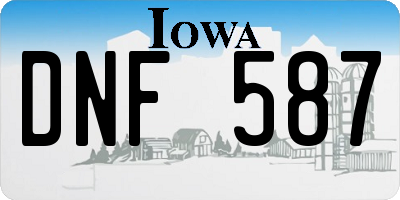 IA license plate DNF587