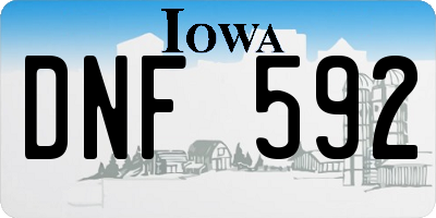 IA license plate DNF592