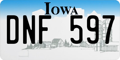 IA license plate DNF597